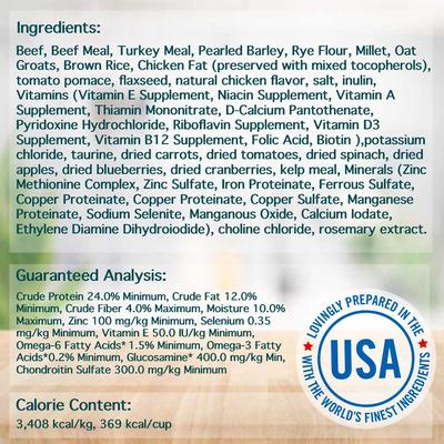 Show full view: Chicken Soup for the Soul Beef & Brown Rice Recipe Large Breed Adult Dry Dog Food, 28-lb bag slide 5 of 12