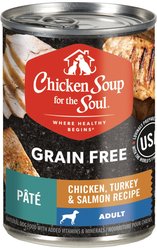 Chicken Soup for the Soul Chicken, Turkey & Salmon Recipe Grain-Free Canned Dog Food, 13-oz can, case of 12