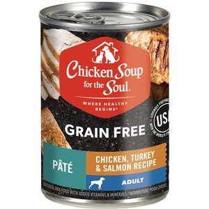 Chicken Soup for the Soul Chicken, Turkey & Salmon Recipe Grain-Free Canned Dog Food, 13-oz can, case of 12