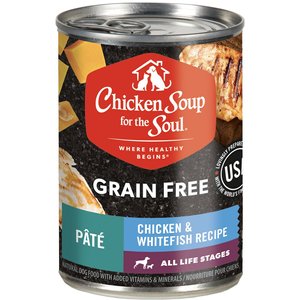 Chicken Soup for the Soul Chicken & Whitefish Recipe Grain-Free Canned Dog Food, 13-oz can, case of 12
