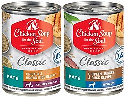 Chicken Soup for the Soul Classic Adult Chicken, Turkey & Duck Recipe & Chicken & Brown Rice Pate Recipe Wet Dog Food, 13-oz can, case of 12 slide 2 of 5