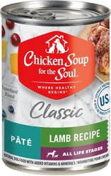 Chicken Soup for the Soul Classic Lamb Recipe Pate Canned Dog Food, 12.5-oz can, case of 12