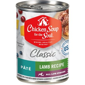 Chicken Soup for the Soul Classic Lamb Recipe Pate Canned Dog Food, 12.5-oz can, case of 12