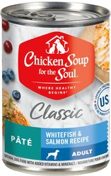 Chicken Soup for the Soul Classic Whitefish & Salmon Recipe Pate Wet Dog Food, 13-oz can, case of 12