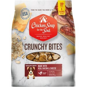 Chicken Soup for the Soul Crunchy Bites Bacon & Cheese Dog Treats, 32-oz bag