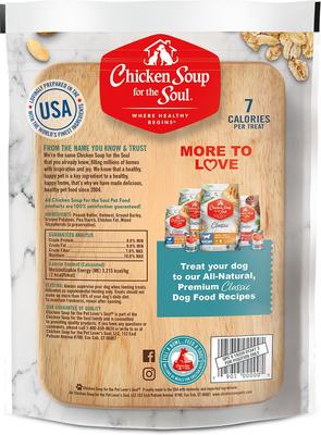 Show full view: Chicken Soup for the Soul Crunchy Bites Peanut Butter Dog Treats, 12-oz bag slide 3 of 12