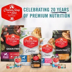 Chicken Soup for the Soul Dry & Wet Food Bundle: Large Breed Puppy Chicken, Turkey & Brown Rice Dry Food, 28-lb bag + Puppy Pate Chicken, Turkey & Duck Canned Food, 13-oz, case of 12 slide 2 of 9
