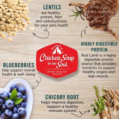 Show full view: Chicken Soup for the Soul Grain-Free Lamb & Pea Recipe Dry Dog Food, 4-lb bag slide 6 of 11