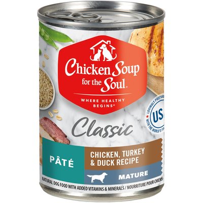 Chicken Soup for the Soul Chicken Soup for the Soul Mature & Senior Chicken, Turkey & Duck Recipe Canned Dog Food, 13-oz, case of 12