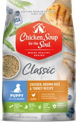 Chicken Soup for the Soul Puppy Chicken, Brown Rice & Turkey Recipe Dry Dog Food, 28-lb bag