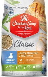 Chicken Soup for the Soul Puppy Chicken, Brown Rice & Turkey Recipe Dry Dog Food, 28-lb bag
