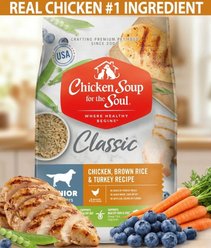 Chicken Soup for the Soul Senior Chicken, Brown Rice & Turkey Recipe Dry Dog Food, 28-lb bag slide 2 of 9