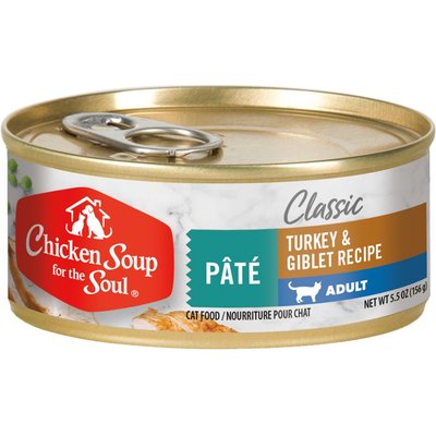 Chicken Soup for the Soul Chicken Soup for the Soul Turkey & Giblet Recipe Pate Wet Cat Food, 5.5-oz can, case of 24