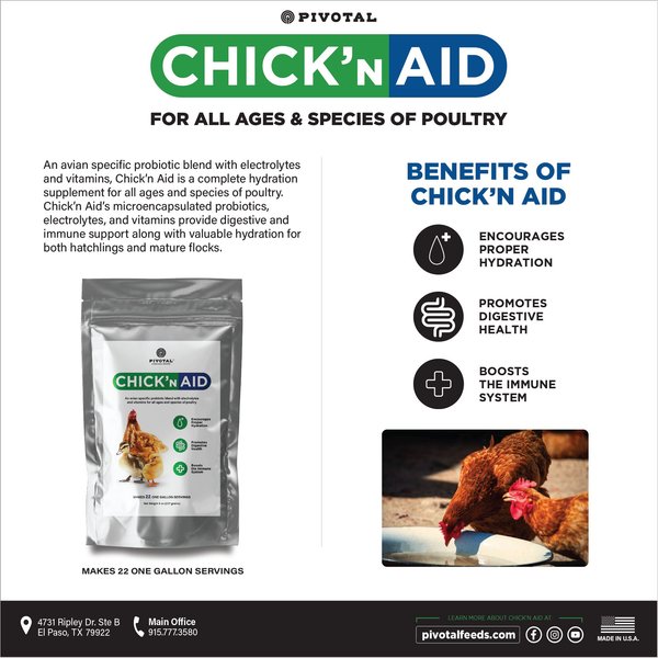 Chick'N Aid Probiotic Blend with Electrolytes Poultry Supplement, 8-oz bag