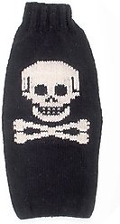Chilly Dog Black Skull Dog & Cat Sweater, Medium slide 2 of 2