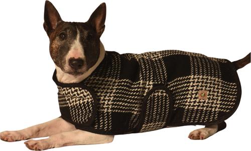 Show full view: Chilly Dog Black & White Dog & Cat Quilted Coat, X-Small slide 3 of 3