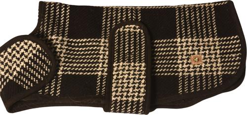 Show full view: Chilly Dog Black & White Dog & Cat Quilted Coat, X-Small slide 2 of 3