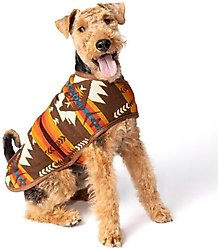 Chilly Dog Brown Southwest Blanket Dog & Cat Quilted Coat, Large