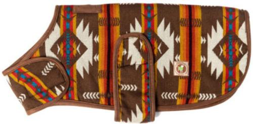 Show full view: Chilly Dog Brown Southwest Blanket Dog & Cat Quilted Coat, Small slide 3 of 5