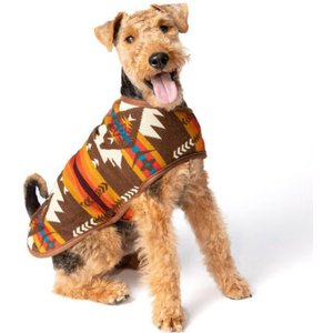 Chilly Dog Brown Southwest Blanket Dog & Cat Quilted Coat, X-Small