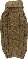 Chilly Dog Camel Alpaca Cable Knit Wool Dog & Cat Sweater, X-Small slide 2 of 3
