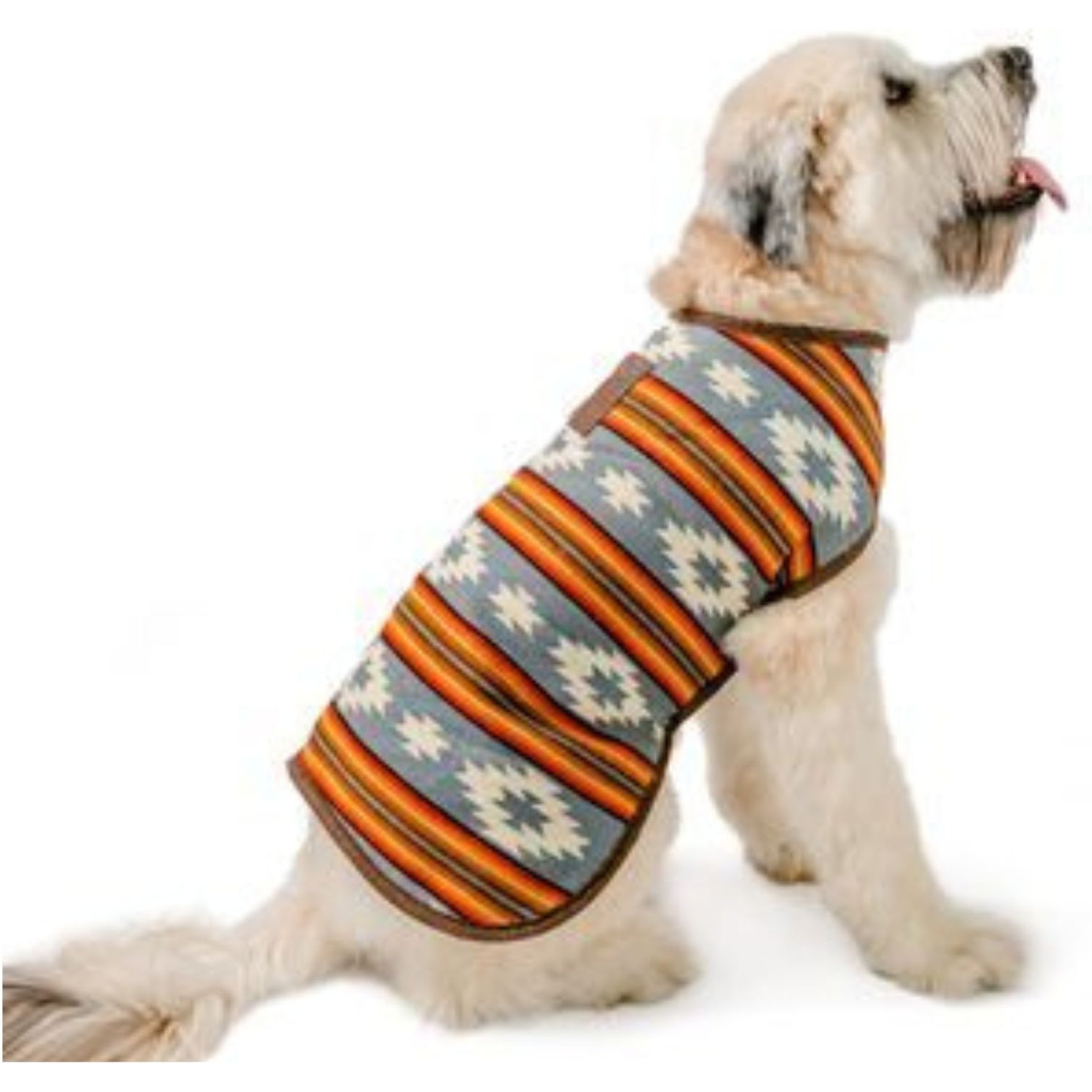 Chilly Dog Denim Sunset Dog & Cat Quilted Coat, X-Small