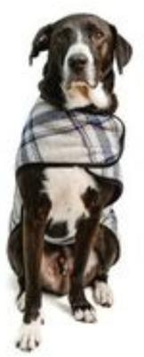 Show full view: Chilly Dog Grey & Blue Plaid Dog & Cat Quilted Coat, Large slide 3 of 4