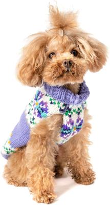 Show full view: Chilly Dog Lavender Flowers Dog & Cat Sweater, Large slide 3 of 4