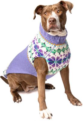 Show full view: Chilly Dog Lavender Flowers Dog & Cat Sweater, XXX-Large slide 3 of 5