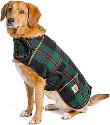 Chilly Dog Navy Plaid Dog & Cat Quilted Coat, Large slide 2 of 3