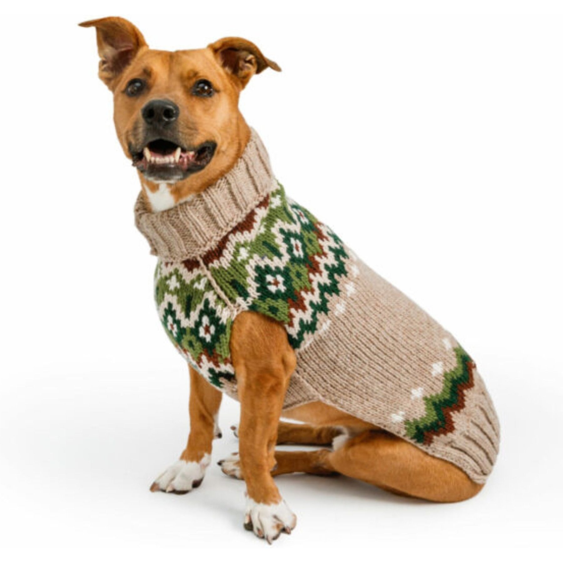 Chilly Dog Raggwool Fairisle Dog & Cat Sweater, Medium