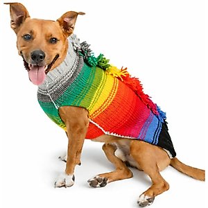 Chilly Dog Rainbow Mohawk Dog & Cat Sweater, X-Small