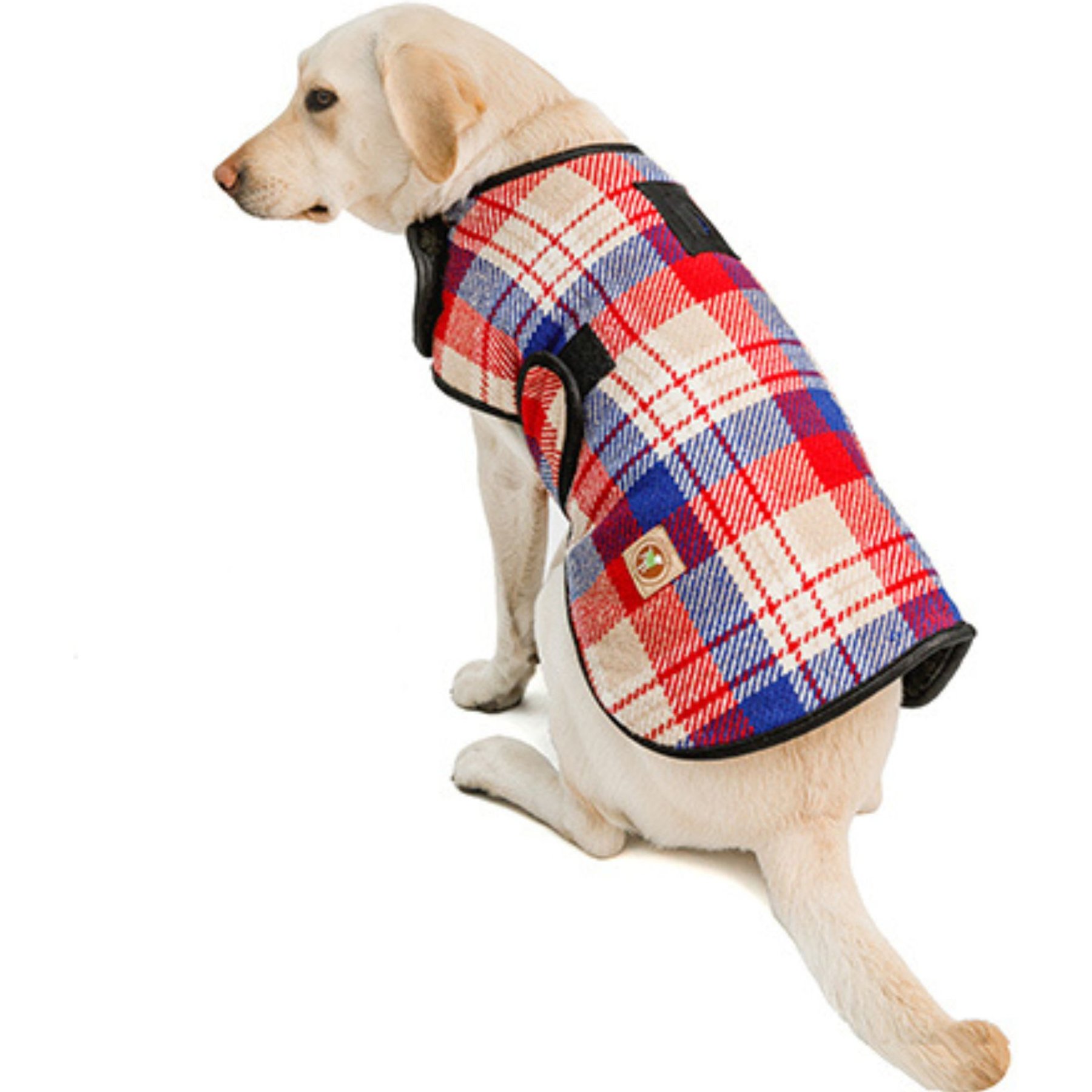 Chilly Dog Red Field Plaid Coat, Small