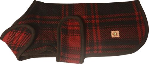 Show full view: Chilly Dog Red Plaid Coat, Small slide 3 of 5