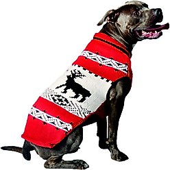 Chilly Dog ReinDeer Dog Sweater, Red, X-Small