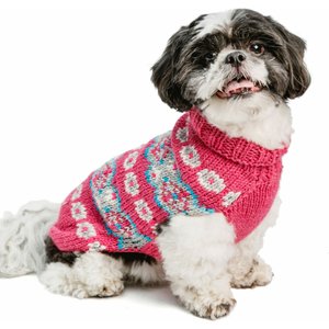 Chilly Dog Rose Alpaca Fairisle Dog & Cat Sweater, XX-Small
