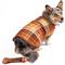 Show in main carousel: Chilly Dog Rust Plaid Dog & Cat Quilted Coat, Medium slide 1 of 3