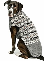 Chilly Dog Silver Alpaca Fairisle Dog & Cat Sweater, Large