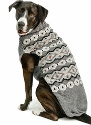 Chilly Dog Silver Alpaca Fairisle Dog & Cat Sweater, X-Small