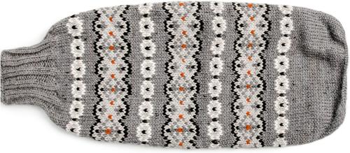 Show full view: Chilly Dog Silver Alpaca Fairisle Dog & Cat Sweater, X-Small slide 2 of 3