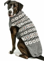 Chilly Dog Silver Alpaca Fairisle Dog & Cat Sweater, XXX-Large