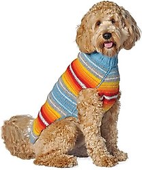 Chilly Dog Turq Serape Dog & Cat Sweater, Large