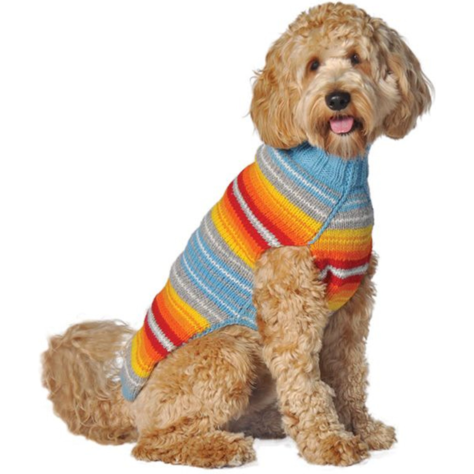 Chilly Dog Turq Serape Dog & Cat Sweater, X-Large