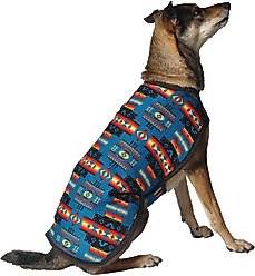 Chilly Dog Turquoise Southwest Blanket Dog & Cat Coat, X-Large