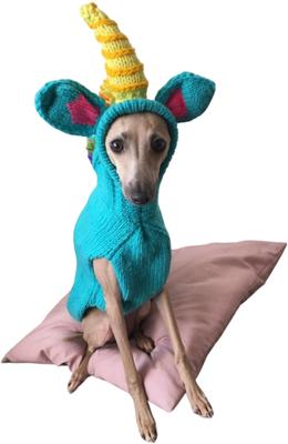 Show full view: Chilly Dog Unicorn Dog & Cat Sweater, Small slide 4 of 5