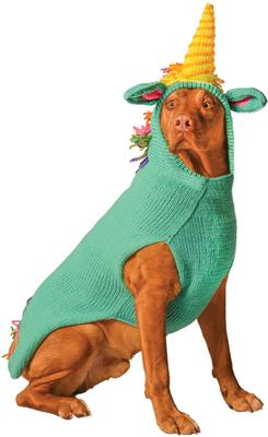 Show full view: Chilly Dog Unicorn Dog & Cat Sweater, X-Large slide 2 of 4