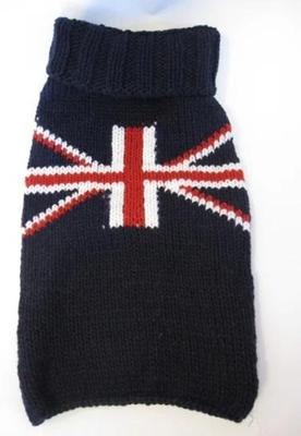 Show full view: Chilly Dog Union Jack Wool Dog & Cat sweater, Small slide 4 of 4