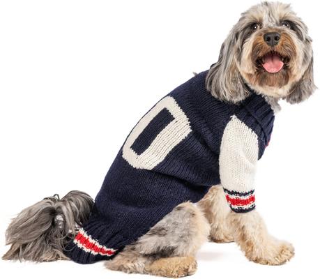 Show full view: Chilly Dog Varsity Dog & Cat Sweater, Large slide 3 of 3