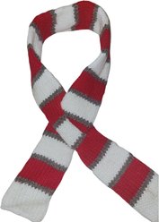 Chilly Dog White/Red Dog & Cat Scarf, Small slide 2 of 3
