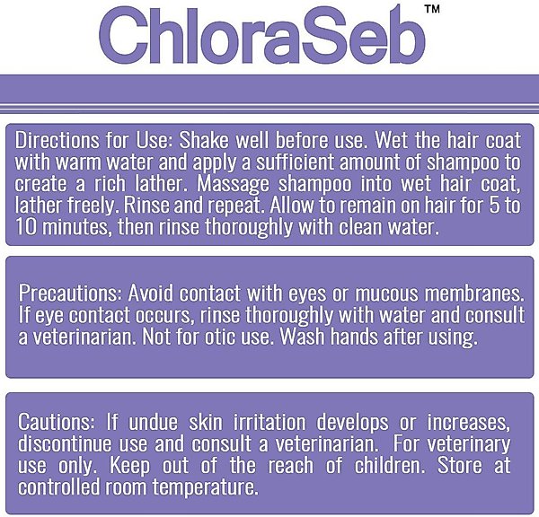 Show full view: ChloraSeb Antiseptic Dog Shampoo, 12-oz bottle slide 3 of 9